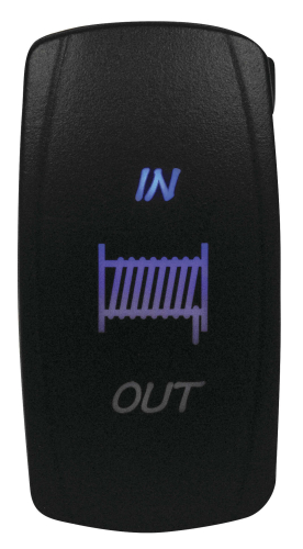 Dragonfire Racing - Dragonfire Racing Laser Etch Dual LED Switch - Winch In/Out - Blue - 04-0060