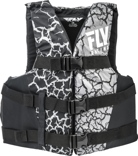 Fly Racing - Fly Racing Nylon Floatation Vest - 112224-701-010-18 - Black/Gray - X-Small