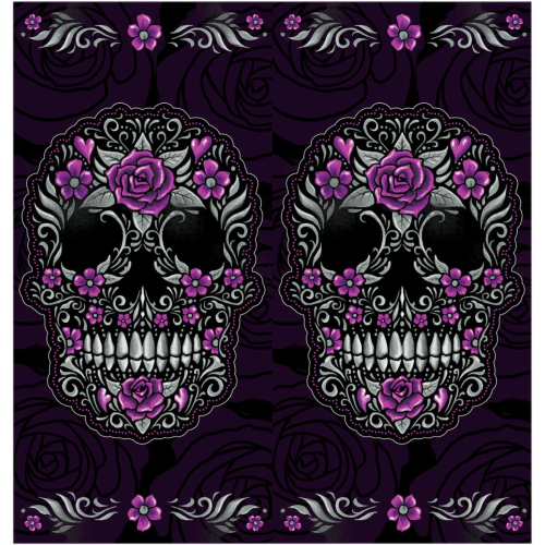 Lethal Threat - Lethal Threat Neck Scarves - NS90807 - Floral Skull - OSFM
