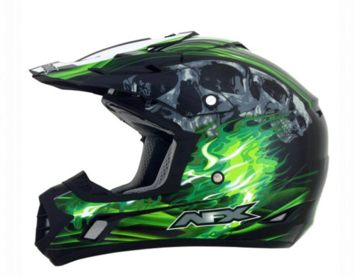 AFX - AFX FX-17 Inferno Helmet - 0110-3535 - Black/Green - Medium
