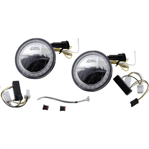 Custom Dynamics - Custom Dynamics 4.5in. TruBeam LED Passing Lamps - Chrome - CDTB-45-AW-2C