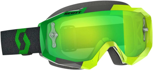 Scott USA - Scott USA Hustle MX Goggles - 268182-2489279 - Yellow/Green / Green Chrome Works Lens - OSFM