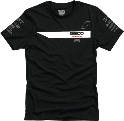 100% - 100% Geico Honda Iconoclast T-Shirt - 32925-001-10 - Black - Small