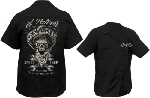 Lethal Threat - Lethal Threat El Patron Screen Printed Shirt - HW50188M - Black - Medium