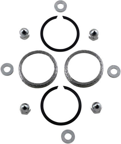 James Gasket - James Gasket Exhaust Port Gasket Kit - Graphite Wire Gaskets and Chrome Acorn Nuts - 65324-83-KWG1