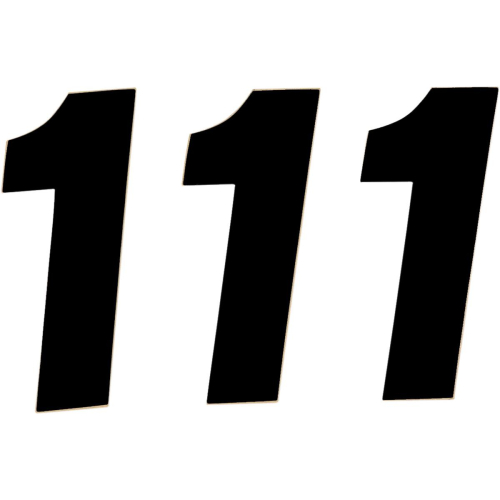 N-Style - N-Style SX Pros Stick-On Number - 6.5in. - No.1 - Black - NSX-1B