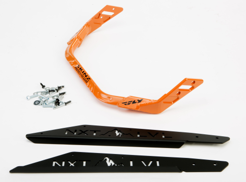 Skinz Protective Gear - Skinz Protective Gear Rear Aluminum Bumper - Black/Orange - NXPRB225-FBK/ORG