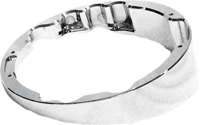 MC Baggers - MC Baggers Raked Headlight Bezel - Chrome - HB