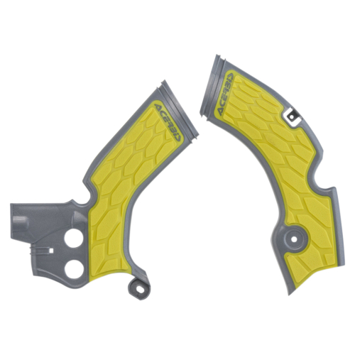 Acerbis - Acerbis X-Grip Frame Guards - Gray/Yellow - 2688751120