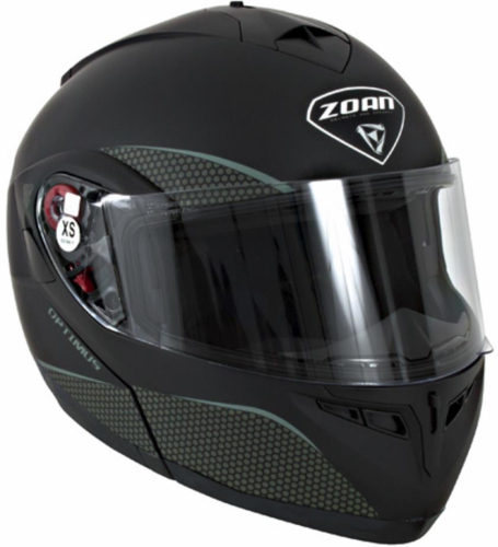 Zoan - Zoan Optimus Solid Snow Helmet with Electric Shield - 038-033SN/E - Matte Black - X-Small