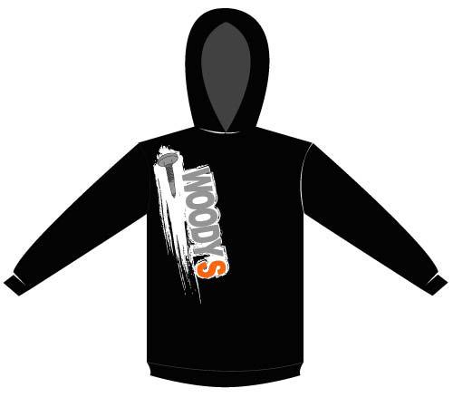 Woodys - Woodys Gulla Zip Hoodie - 302-GULLA-M - Black - Medium