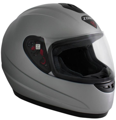 Zoan - Zoan Thunder Solid Snow Helmet with Double Lens Shield - 223-029SN - Silver - 3XL