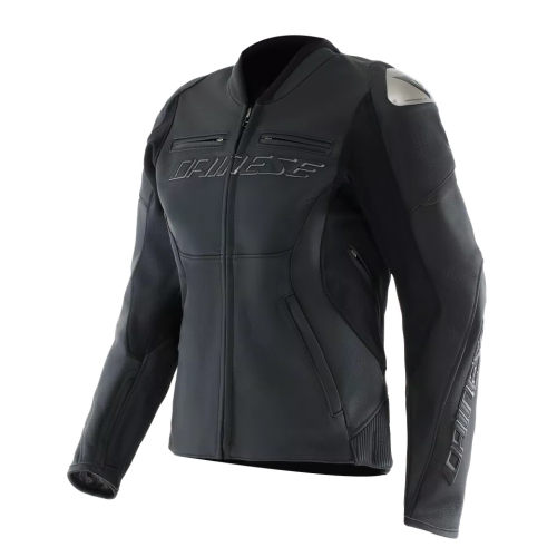 Dainese - Dainese Racing 5 Womens Leather Jacket - 2015300034-631-50 - Black/Black - 50