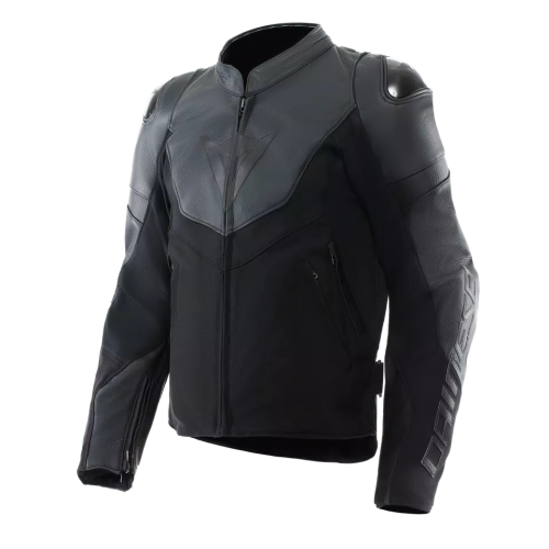 Dainese - Dainese Iperattiva Leather-Tex Jacket - 2015300036-631-44 - Black/Black - 44