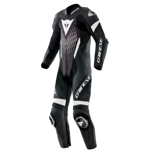 Dainese - Dainese Laguna Seca 6 Perforated One-Piece Leather Racing Suit - 2015100061-F13-44 - Black/White/Anthracite - 44