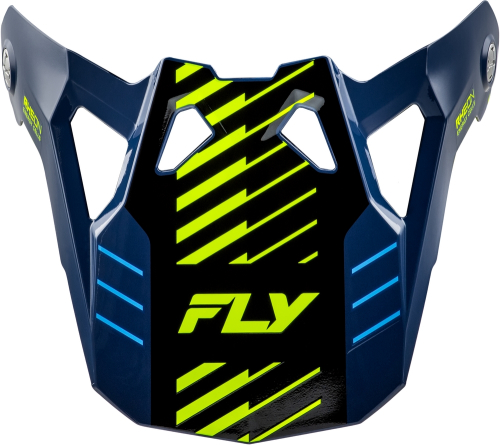 Fly Racing - Fly Racing Visor for Fly Formula CP Slice Helmet - Navy/Hi-Vis-White - Md-Lg - 73-0057