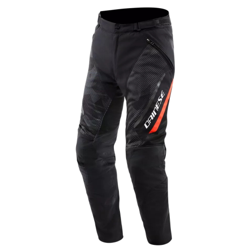 Dainese - Dainese Drake 2 Super Air Tex Pants - 2017500003-P80-56 - Black/Anthracite/Red Fluorescent - 56
