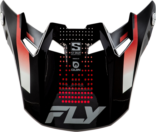 Fly Racing - Fly Racing Visor for Formula S Carbon Protocol Helmet - Black Carbon/Red - YL-SM - 73-4472