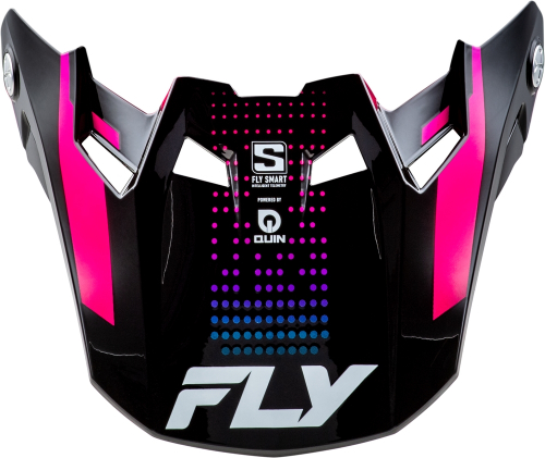 Fly Racing - Fly Racing Visor for Formula S Carbon Protocol Helmet - Black Carbon/Blue/Pink - Md-Lg - 73-4479