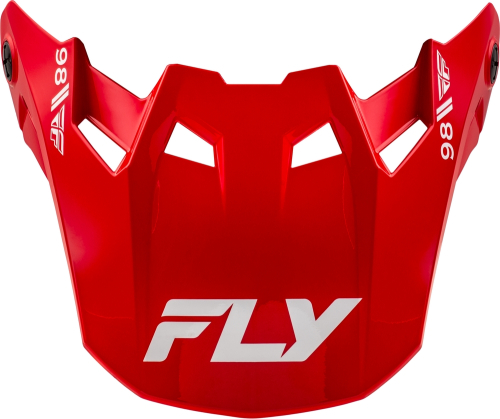 Fly Racing - Fly Racing Visor for Formula CC Objective Helmet - Red/White - XL-2XL - 73-4357