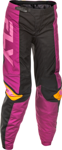 Fly Racing - Fly Racing F-16 Riding Womens Pants - 378-83200 - Black/Mauve/Yellow - 0/2