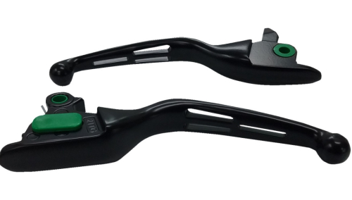 Drag Specialties - Drag Specialties Slotted Wide Blade Lever Set - Black - 0610-2256