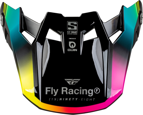 Fly Racing - Fly Racing Visor for Formula S Legacy Helmets - Black/Electric Blue/Fuschia - Md/Lg - 73-4450