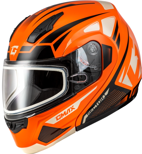 G-Max - G-Max MD-04S Sector Helmet with Dual Lens Shield - M2043284 - Orange/Black - Small