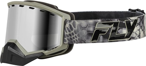 Fly Racing - Fly Racing Focus Se Kryptek Snow Goggles - FLB-24F1 - Black/Gray/Silver Mirror/Smoke Lens - OSFM