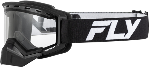 Fly Racing - Fly Racing Focus Snow Youth Goggles - FLB-24FY2 - Black/White/Clear Lens - OSFM