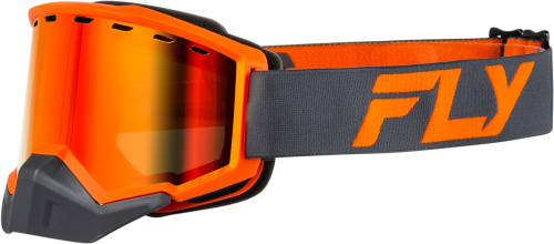 Fly Racing - Fly Racing Focus Snow Youth Goggles - FLB-24FY3 - Charcoal/Orange/Red Mirror/Amber Lens - OSFM