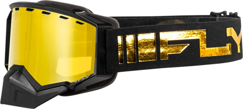 Fly Racing - Fly Racing Zone Snow Goggles - FLB-24Z1 - Black/Gold/Gold Mirror Lens - OSFM