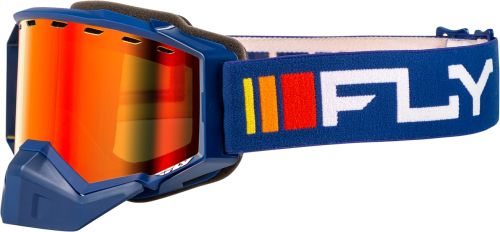 Fly Racing - Fly Racing Zone Snow Goggles - FLB-24Z3 - Navy/White/Red Mirror Smoke Lens - OSFM