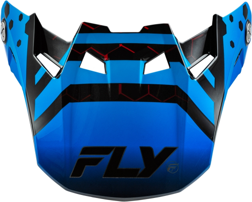 Fly Racing - Fly Racing Visor for Formula CC Tektonic Helmets - Black/Blue/Red - Md/Lg - 73-4335