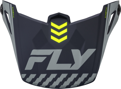 Fly Racing - Fly Racing Visor for Kinetic Menace Helmets - Matte Gray/Hi-Vis - F73-8670