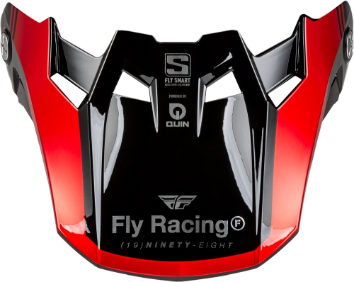 Fly Racing - Fly Racing Visor for Formula S Legacy Helmets - Red Carbon/Black - Md/Lg - 73-4456