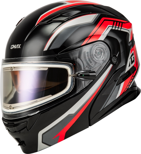 G-Max - G-Max MD-01S Transistor Helmet with Electric Shield - M40139153 - Black/Red - X-Small