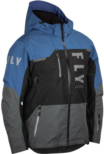 Fly Racing - Fly Racing Racing Carbon Jacket - 470-5202M - Gray/Blue - Medium