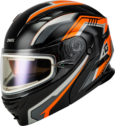 G-Max - G-Max MD-01S Transistor Helmet with Electric Shield - M40139285 - Orange/Black - Medium