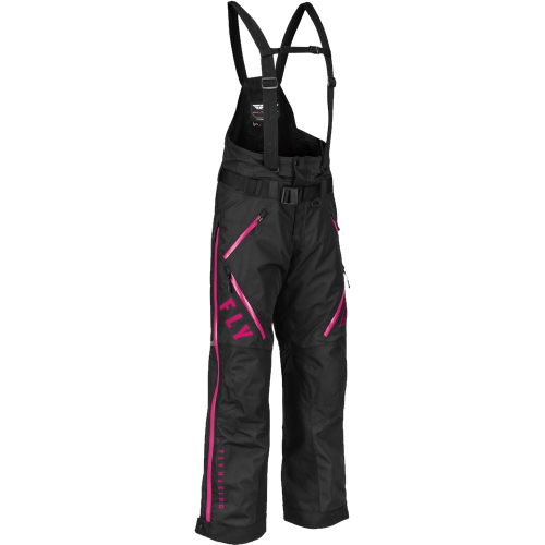 Fly Racing - Fly Racing Racing Carbon Womens Bib - 470-4507S - Black/Pink - Small