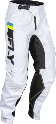 Fly Racing - Fly Racing Kinetic Prix Pants - 377-43342 - White/Black/Hi-Vis - 42