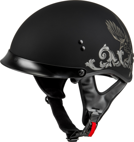 G-Max - G-Max HH-65 Corvus Helmet with Peak - H96510957 - Matte Black/Tan - X-Large