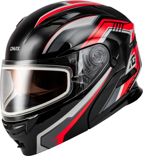 G-Max - G-Max MD-01S Transistor Helmet with Dual Lens - M20139153 - Black/Red - X-Small