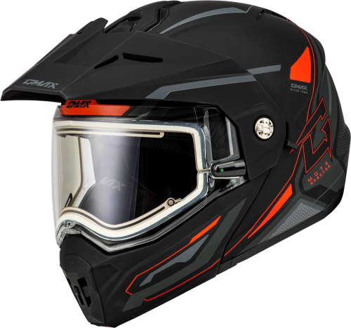 G-Max - G-Max MD-74S Spectre Snow Helmet with Electric Shield - M10742323 - Matte Black/Red - X-Small