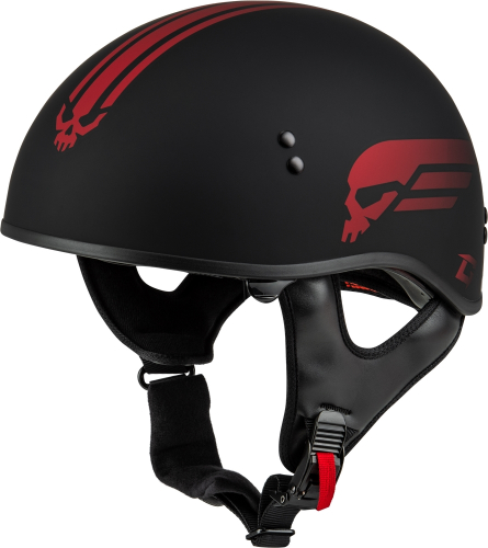 G-Max - G-Max HH-65 Retribution Helmet - H16511326 - Matte Black/Red - Large