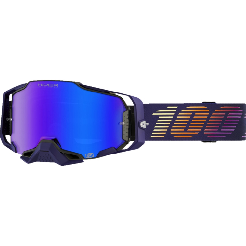 100% - 100% Armega Agenda Goggles - 50003-00009 - Agenda/Gold/Purple/HiPER Mirror Blue - OSFM