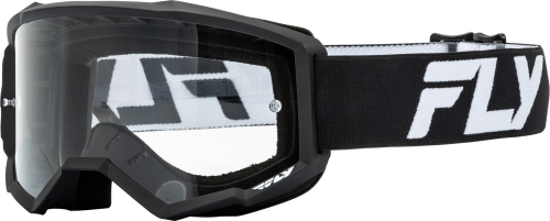 Fly Racing - Fly Racing Focus Youth Goggles - 37-51152Y - Black/White/Clear Lens - OSFM