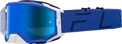 Fly Racing - Fly Racing Zone Pro Goggles - 37-51909 - Blue/Sky Blue Mirror Sky Blue Lens - OSFA