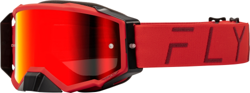 Fly Racing - Fly Racing Zone Pro Goggles - 37-51911 - Red/Red Mirror Smoke Lens - OSFA