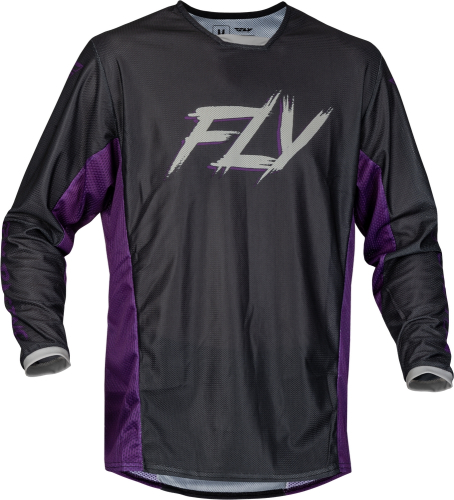 Fly Racing - Fly Racing Kinetic Mesh Rave Jersey - 377-310X - Black/Purple/Silver - X-Large